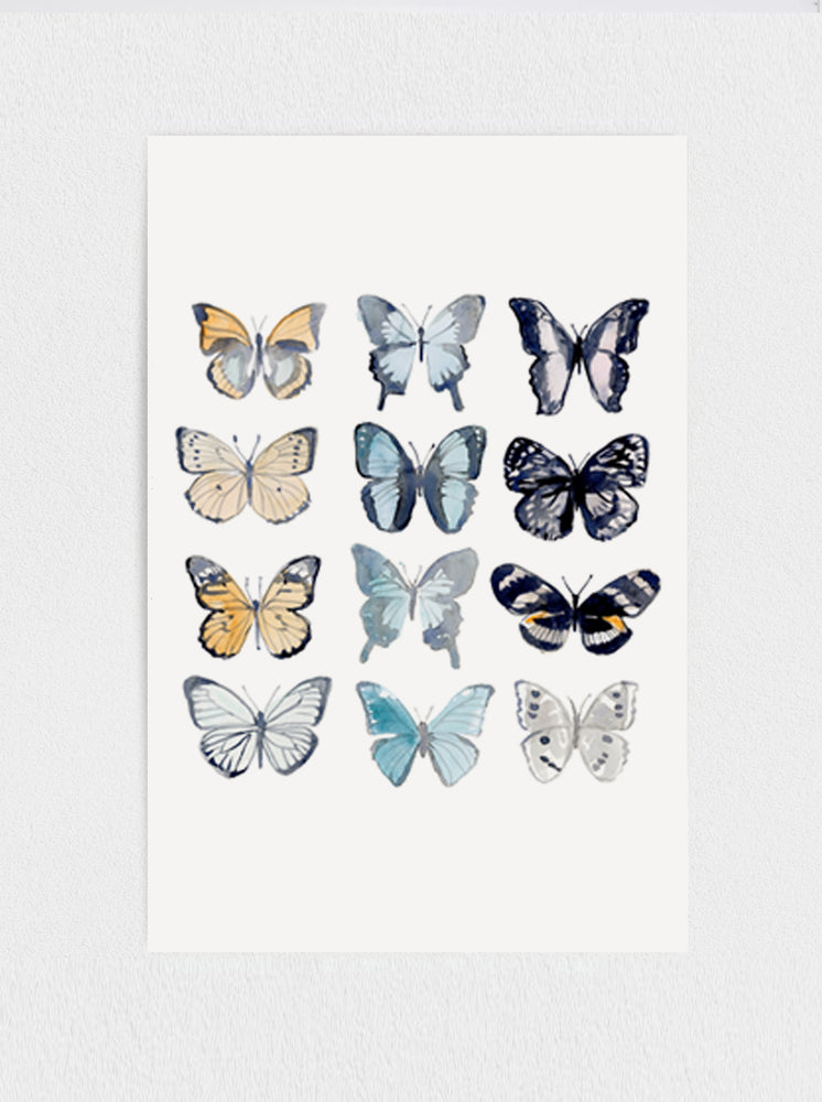 Vintage Butterflies Print
