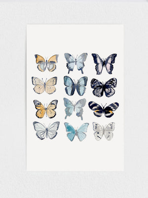 Vintage Butterflies Print