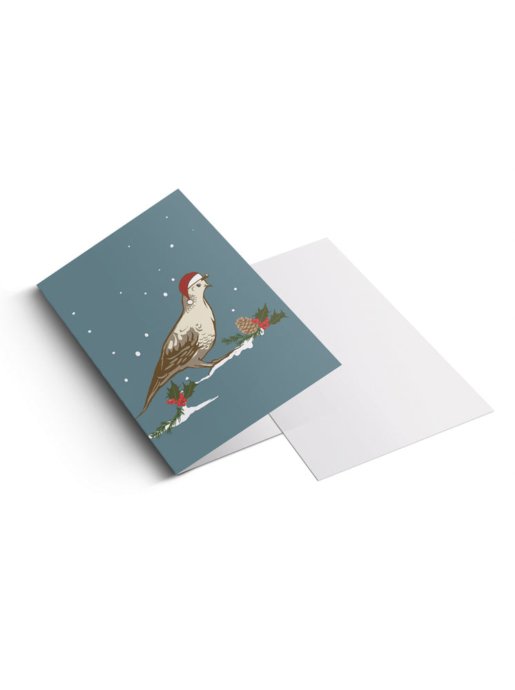 5x7 Notecard - Christmas Quails