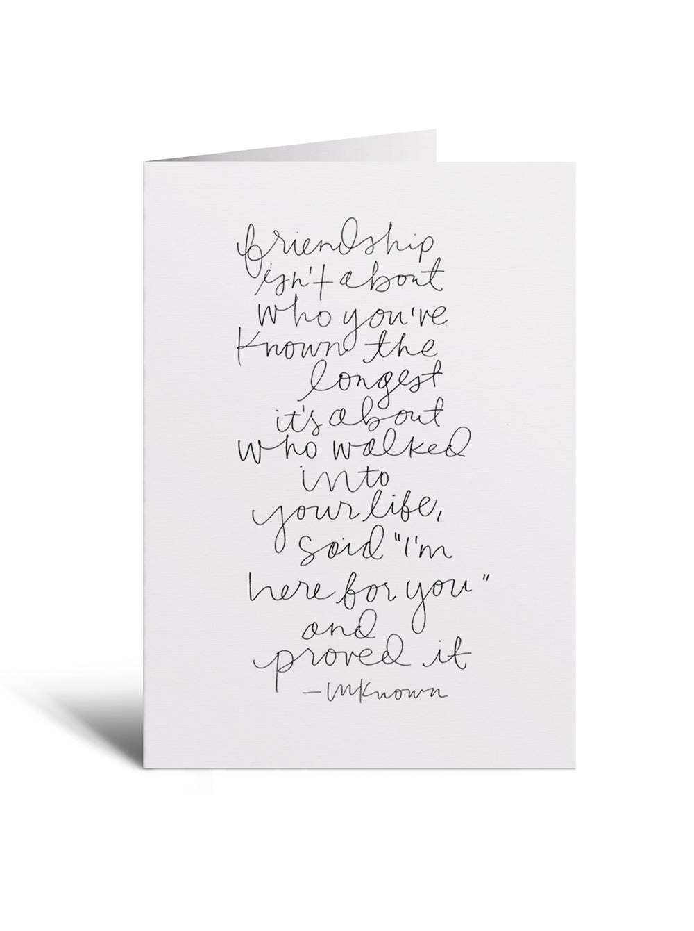 5x7 Notecard - Friendship