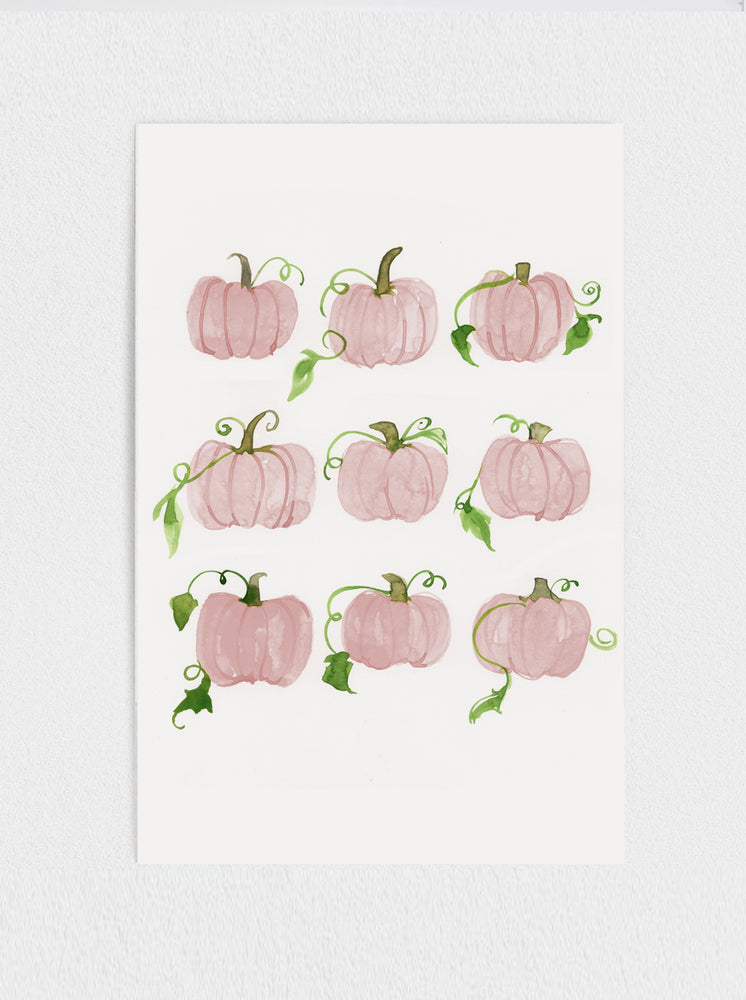 Pink Pumpkins Print