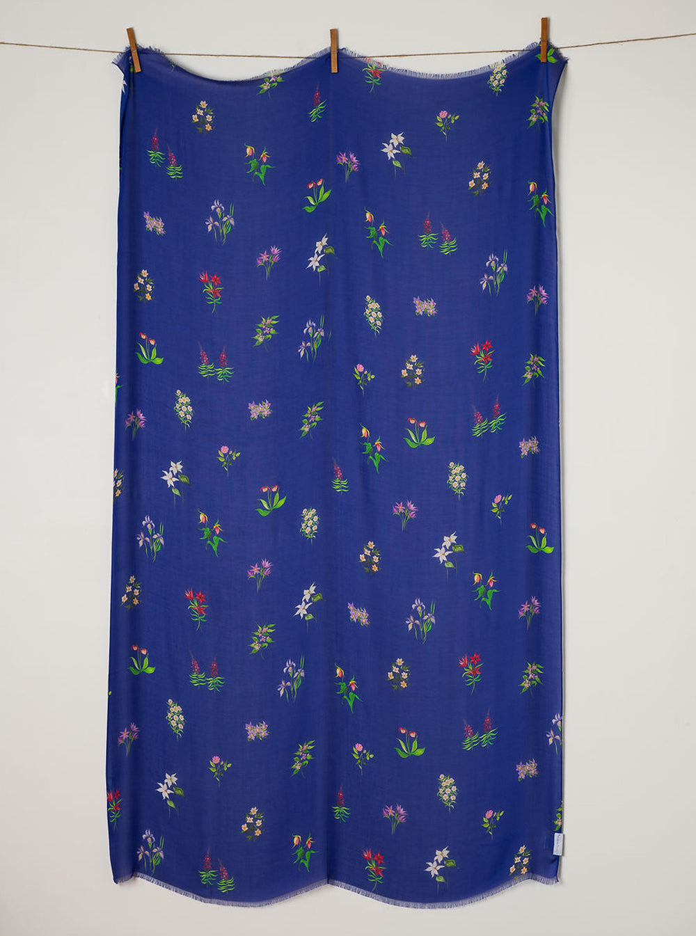 Peri-Royal Wildflower Scarf